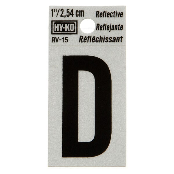Hy-Ko 1.25In Reflective Letter D, 10PK B00377 - main